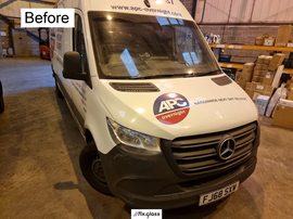 MERCEDES-BENZ SPRINTER VS30 before front windscreen replacement