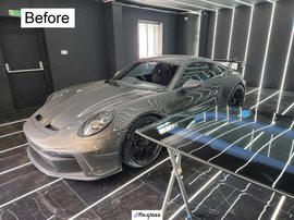 PORSCHE 911 992 before front windscreen replacement