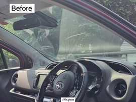 TOYOTA YARIS XP130 before front windscreen replacement