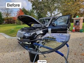 LAND ROVER RANGE ROVER L405 before front windscreen replacement