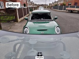 MINI HATCH F56 before front windscreen replacement