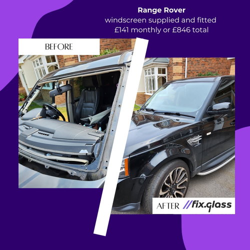 Black Range Rover windscreen replacement