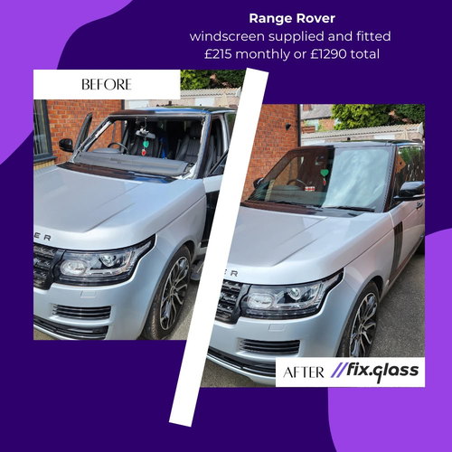 Silver Range Rover windscreen replacement