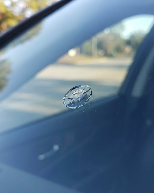 Chip repair example - bullseye chip
